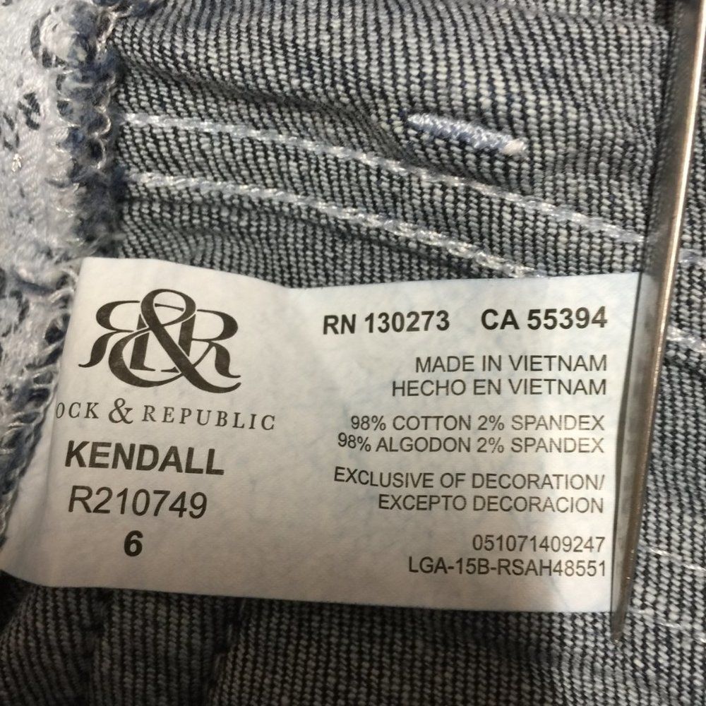 Rock & Republic Kendall Dark Wash Stretch Slim Fit Bootcut Jeans 6 - Picture 7 of 7